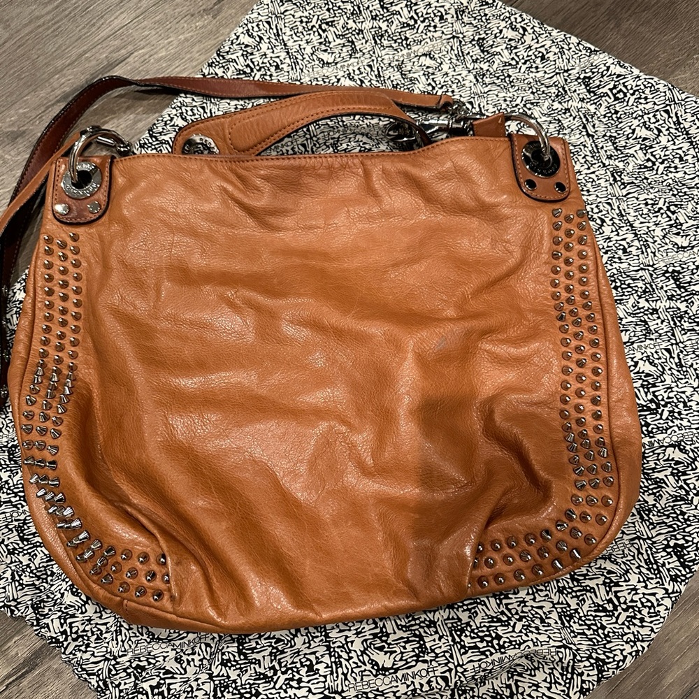 Rich brown with studded detail bag